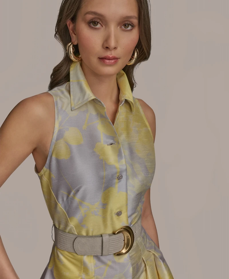 Donna Karan New York Women's Printed Fit & Flare Shirtdress