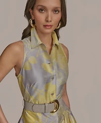 Donna Karan New York Women's Printed Fit & Flare Shirtdress