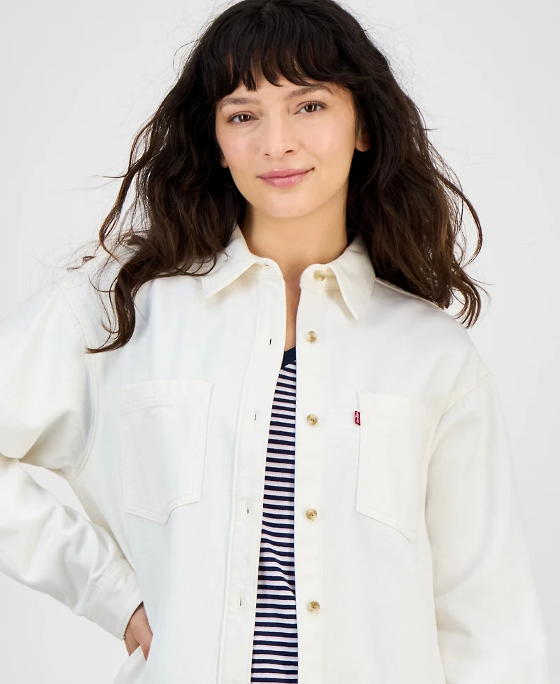 Levi's Women's Iris Button-Front Cotton Overshirt