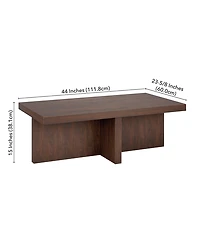 Hudson & Canal 44" Elna Wide Rectangular Coffee Table