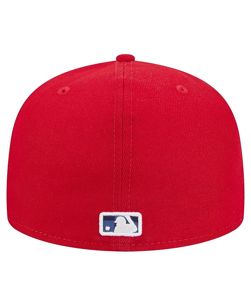 New Era Men's Red St. Louis Cardinals Checkered Under Visor 59FIFTY Fitted Hat