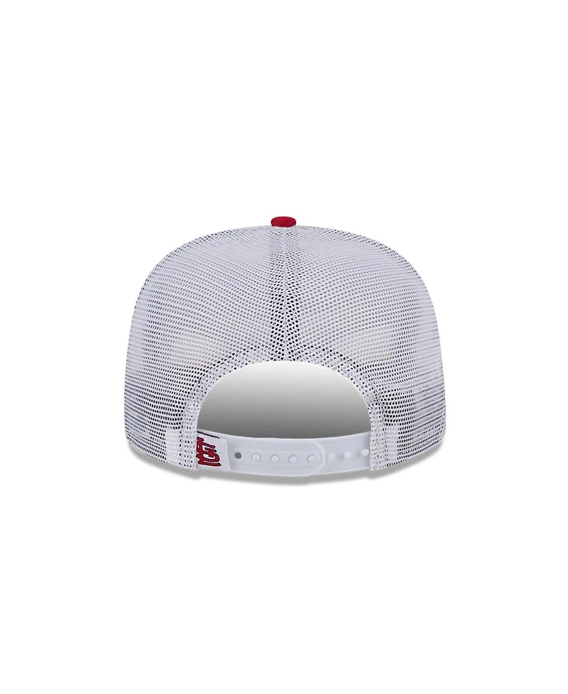 New Era Men's Red St. Louis Cardinals Team Horizon 9FIFTY A-Frame Trucker Snapback Hat