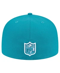 New Era Men's Aqua Miami Dolphins Checkered 59FIFTY Fitted Hat