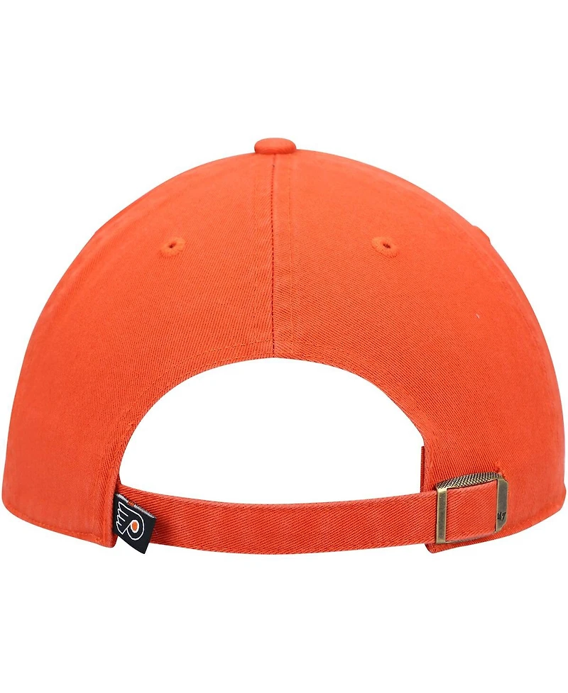 '47 Brand Men's Orange Philadelphia Flyers Team Clean Up Adjustable Hat