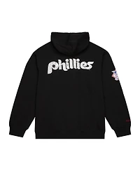 Mitchell & Ness Men's Black Philadelphia Phillies Team Og 2.0 Fleece Pullover Hoodie