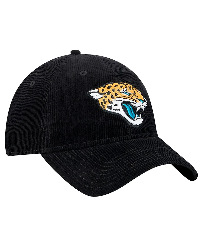 New Era Men's Black Jacksonville Jaguars Corded 9TWENTY Adjustable Hat