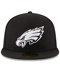 New Era Men's Black Philadelphia Eagles Super Bowl Lix Champions Side Patch 59FIFTY Fitted Hat