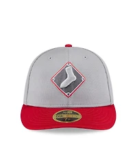 New Era Men's Gray/Red Chicago White Sox 2025 Batting Practice Low Profile 59FIFTY Fitted Hat