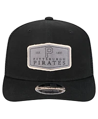 New Era Men's Gray Pittsburgh Pirates Labeled 9SEVENTY Stretch-Snap Adjustable Hat