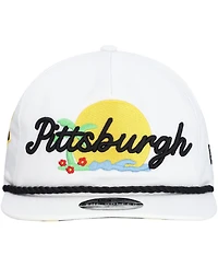 New Era Men's White Pittsburgh Pirates Paradise Golfer Adjustable Hat