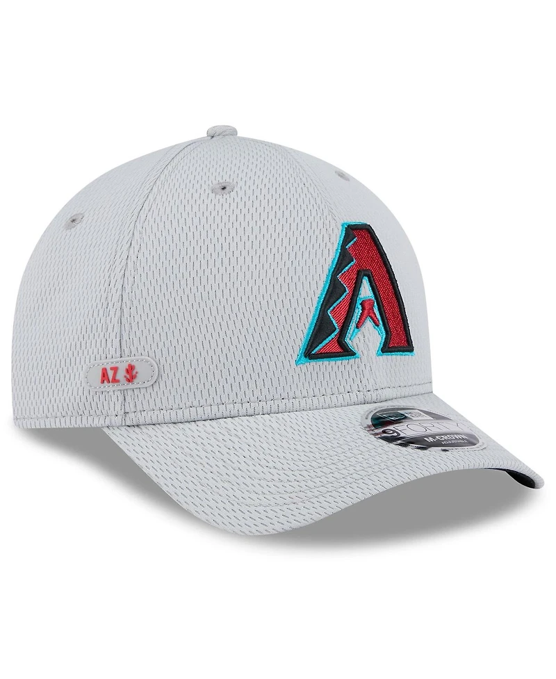 New Era Men's Gray Arizona Diamondbacks 2025 Mlb Clubhouse 9FORTY M-Crown Adjustable Hat