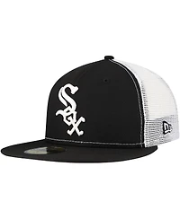 New Era Men's Black Chicago White Sox Team Color 59FIFTY Trucker Fitted Hat