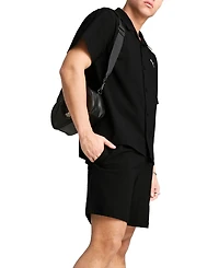 Puma Men's Regular-Fit Button-Down Seersucker Camp Shirt