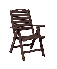 7-Piece Hdpe Rectangular Patio Dining Table Set with Foldable Chairs