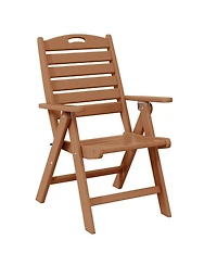 7-Piece Hdpe Rectangular Patio Dining Table Set with Foldable Chairs