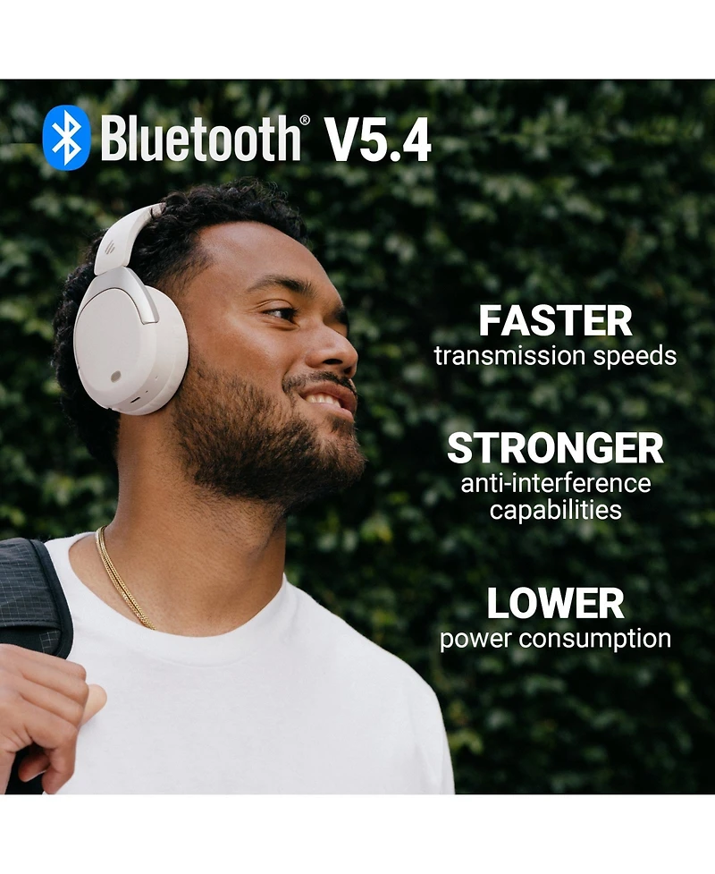 Edifier Over-Ear Noise Cancelling Headphones, 94H Playtime, Hi-Res Audio, Bluetooth 5.1, Foldable
