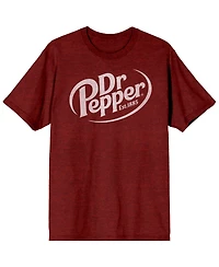 Dr. Pepper Big & Tall Est. 1885 Maroon Logo Black Graphic Tee-4XL