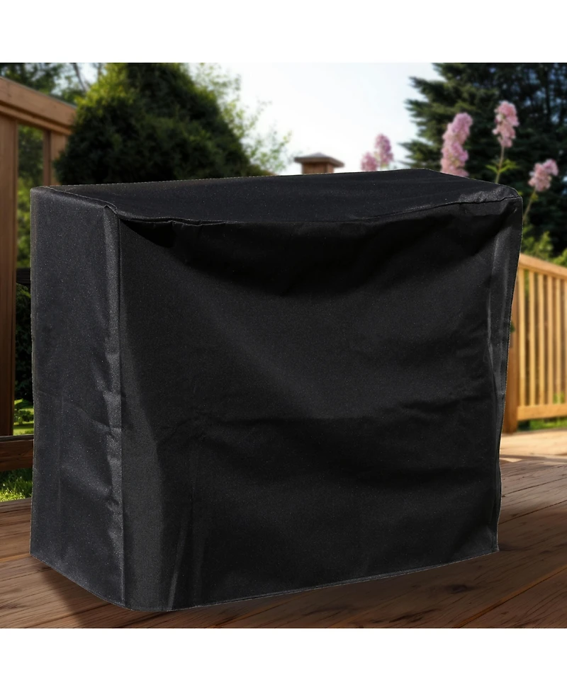 4-Foot Firewood Log Rack Cover - Heavy-Duty Weather-Resistant Pvc Construction - Black