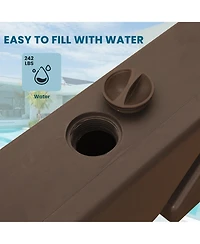 4 pcs Cantilever Umbrella Base Pe Square Market Patio Umbrella Base Outdoor Stand Weighted Base for Patio Umbrella