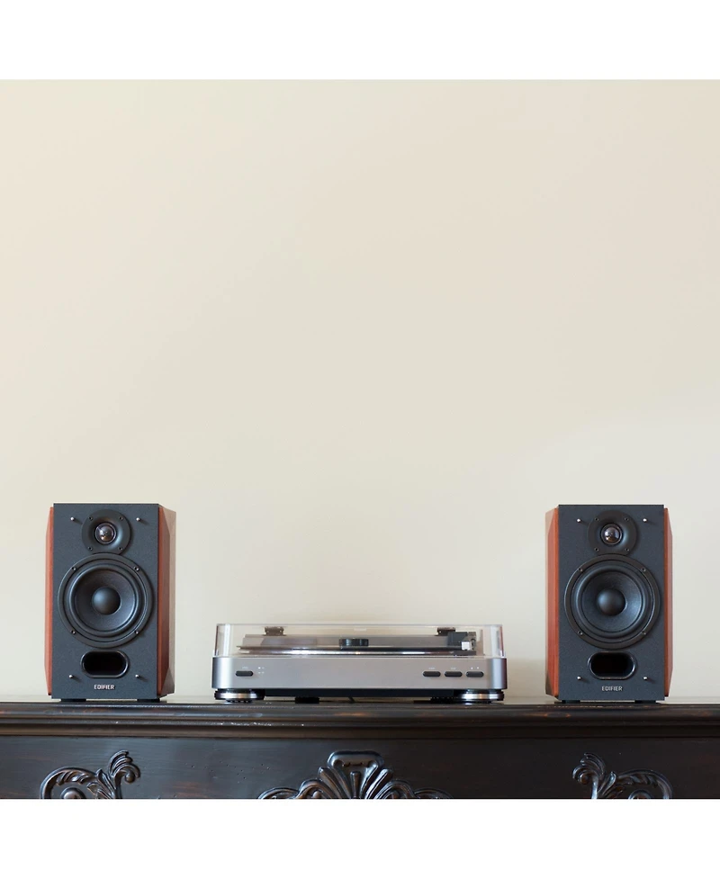 Edifier Bookshelf Speakers, 2-way Speakers with Built-in Wall-Mount Bracket - Needs amplifier or receiver to operate
