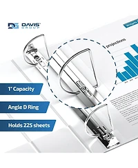 Premium Economy, Angle D Ring, Binder, 6 Pack (Orange, 1")