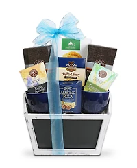 Alder Creek Gift Baskets Coffee Bean Tea Leaf Signature Blend Gift Basket, 10 Piece