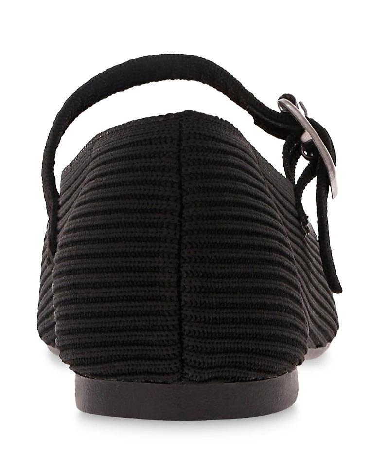 Mia Women's Brita Mary-Jane Round Toe Knit Flats