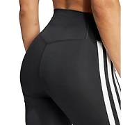 adidas Women's The Optime Essentials 3-Stripe Short Leggings