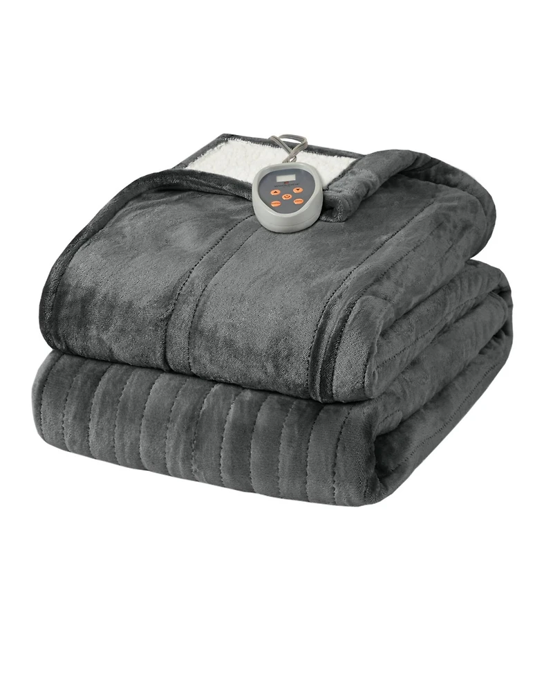 Woolrich Electric Reversible Plush to Berber Blanket