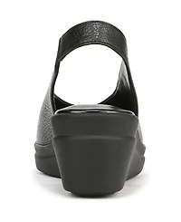 Naturalizer Women's Sutton Closed Almond Toe Slingback Wedges