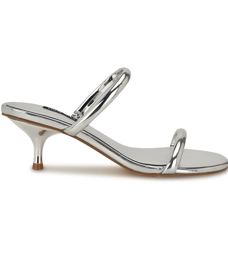 Nine West Women's Berri Double Strap Kitten Heel Sandals
