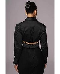 Jluxlabel Women's Close To You Collared Top