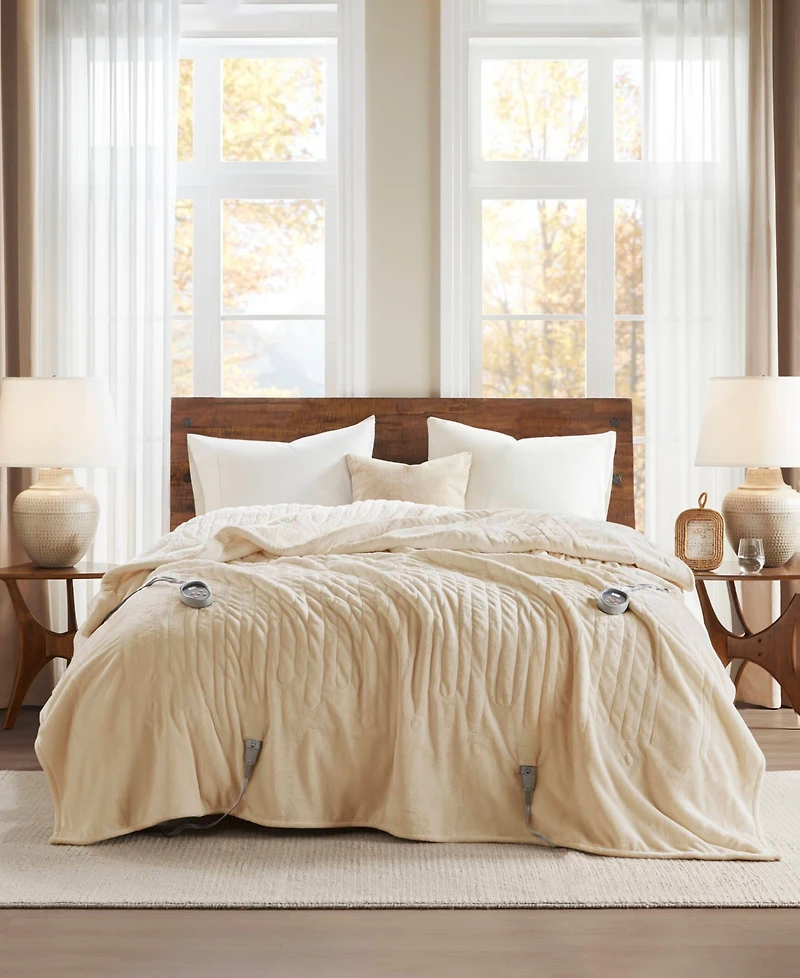 Woolrich Electric Reversible Plush to Berber Blanket, Queen