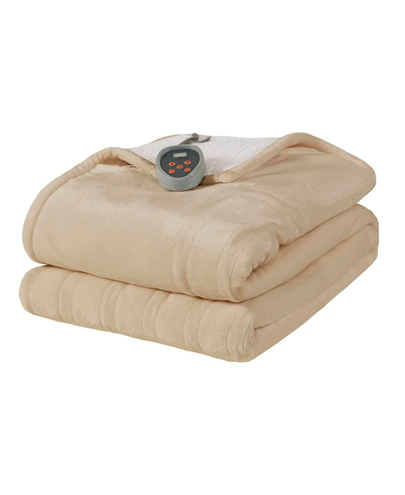 Woolrich Electric Reversible Plush to Berber Blanket, Queen