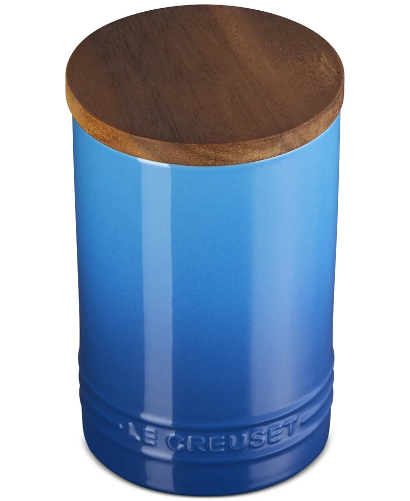 Le Creuset Stoneware Signature Canister with Wood Lid, 26-Oz.