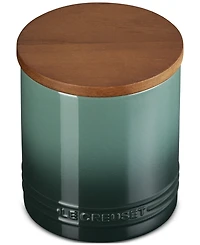 Le Creuset Stoneware Signature Canister with Wood Lid, 1.2-Qt.
