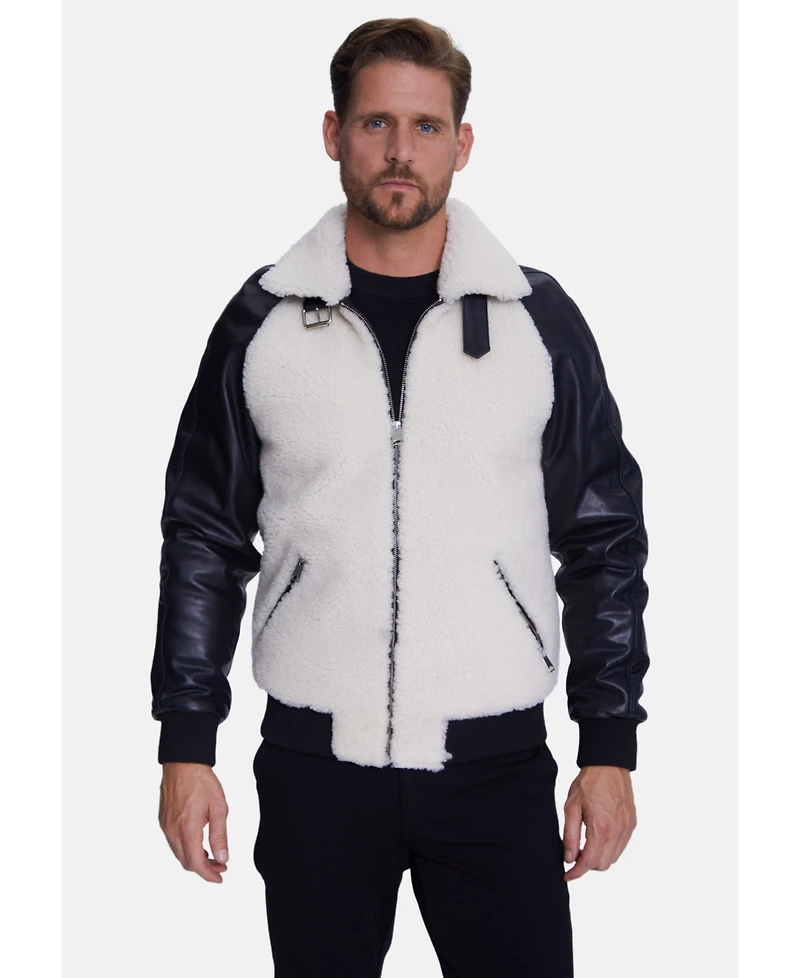 Furniq Uk Big & Tall Shearling Jacket