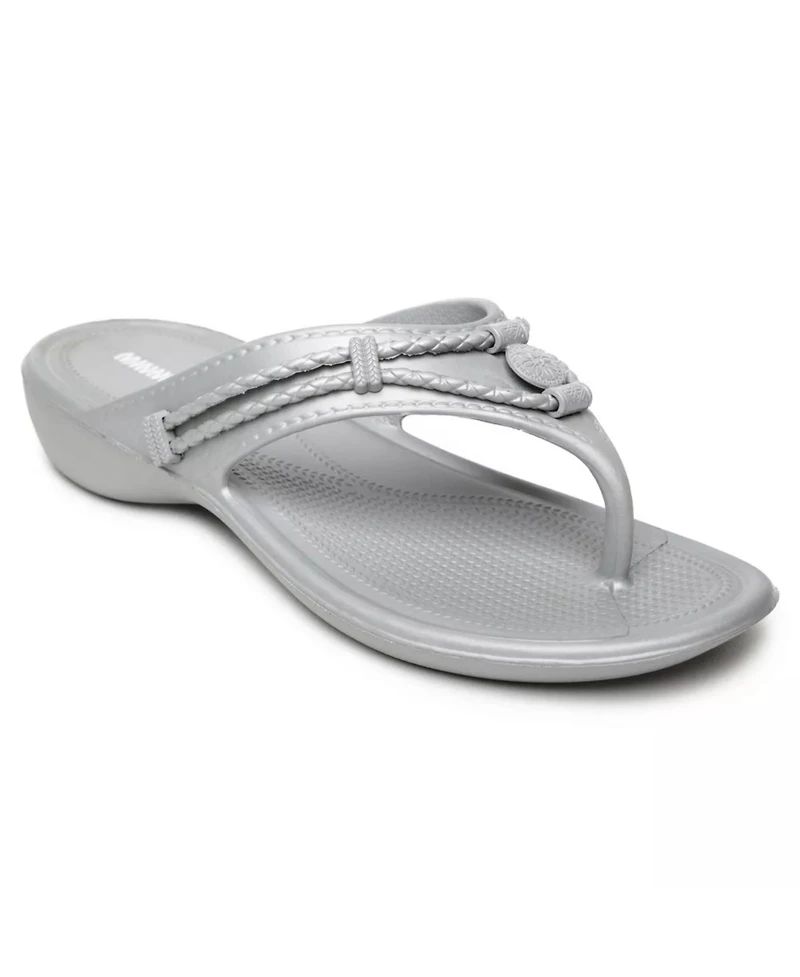 Minnetonka Women's Silverthorne Prism Eva Thong Sandals
