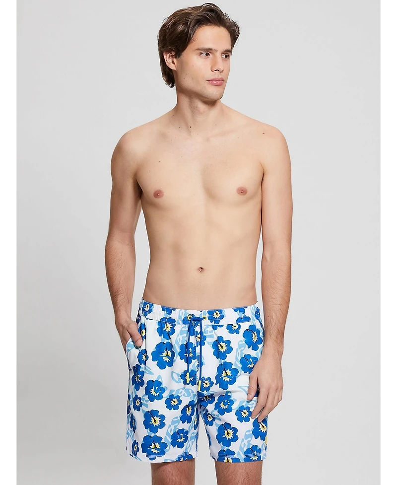Guess Women's Eco Hibiscus Swim Trunks