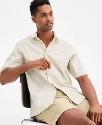 Alfani Men's Lipson Short Sleeve Geo Print Button-Front Shirt, Exclusively at Macy's