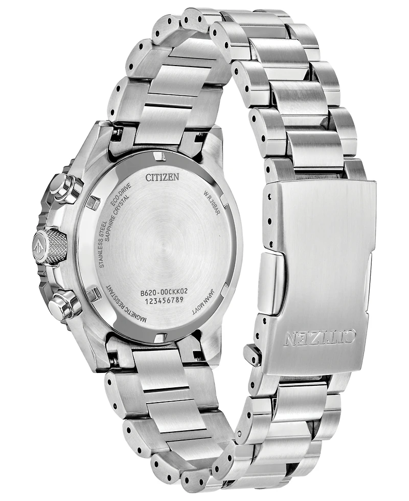 Citizen Men's Promaster Eco Navihawk Chronograph Stainless Steel Bracelet Watch 40mm