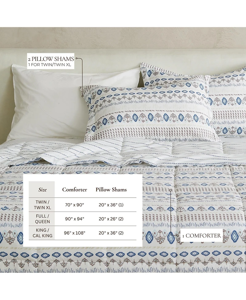 Linery & Co. Reversible Down Alternative Printed Comforter Set