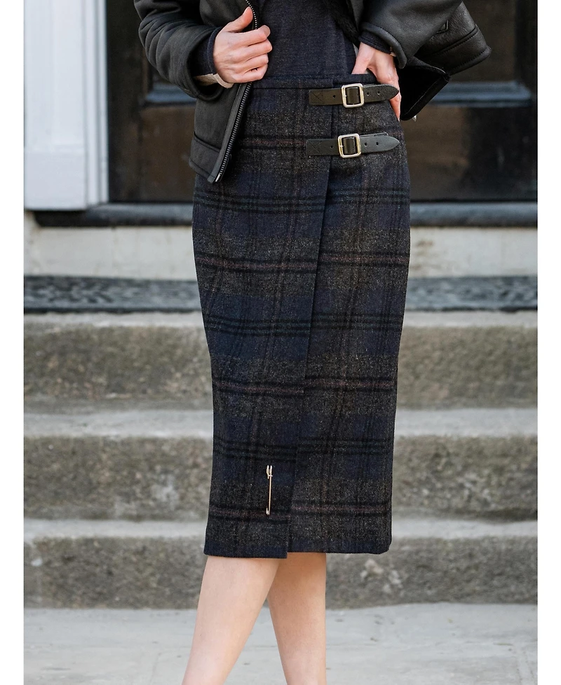 Celtic & Co. Women's Midi Celt Kilt Plaid Skirt