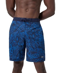 Speedo Men's Bondi Basin Abstract Print Drawstring 9" Boardshorts