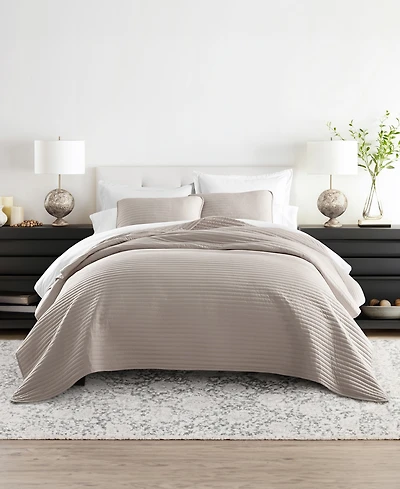 ienjoy Home Stripe Stitch 3-Pc. Quilt Set, Full/Queen