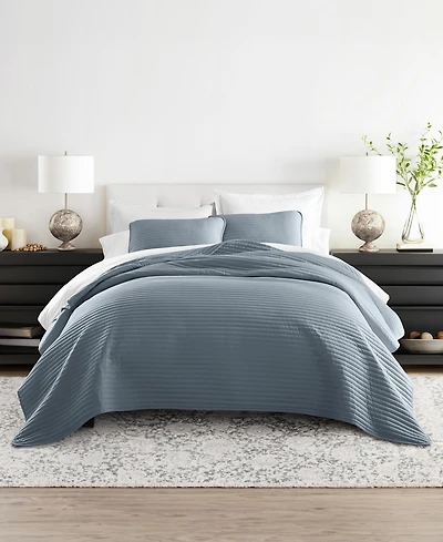 ienjoy Home Stripe Stitch 3-Pc. Quilt Set, Full/Queen