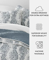 ienjoy Home Distressed Diamond Reversible -Pc. Lightweight Quilt Set