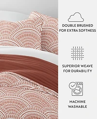 ienjoy Home Scallop Reversible 3-Pc. Lightweight Quilt Set, King/California King