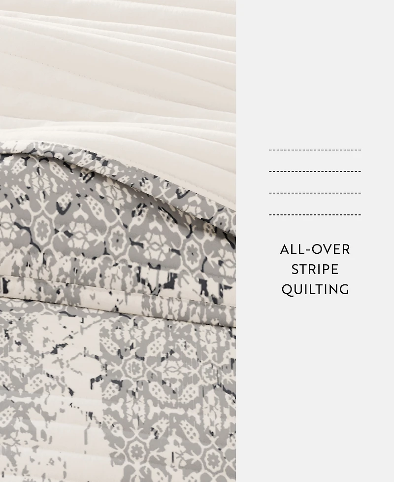 ienjoy Home Distressed Aztec Reversible 3-Pc. Lightweight Quilt Set, King/California King