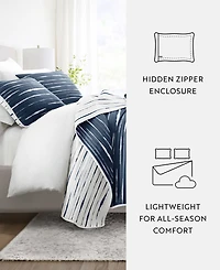 ienjoy Home Horizon Lines Reversible 3-Pc. Lightweight Quilt Set, King/California King